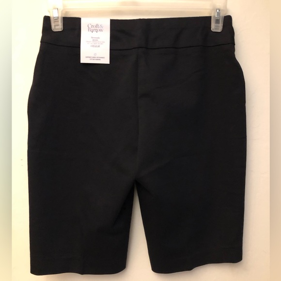 CROFT & BARROW Bermuda Shorts Size 4 Regular Black Pull On Womens New - Picture 8 of 12